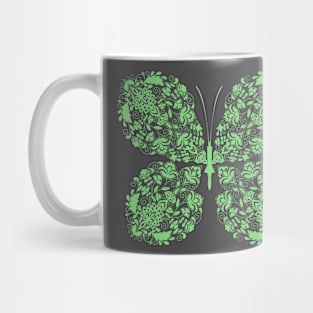 Paisley Pastel Green Butterfly Mug